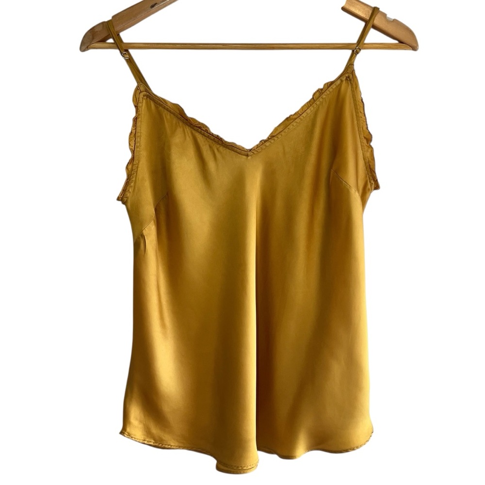 Wilfred Gold Satin Ruffle-Trim Cami - Picture 2 of 10
